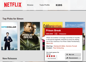 Netflix recommendation algorithm